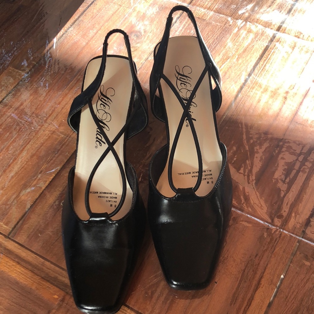 Black Life Stride sling back shoes Size 8